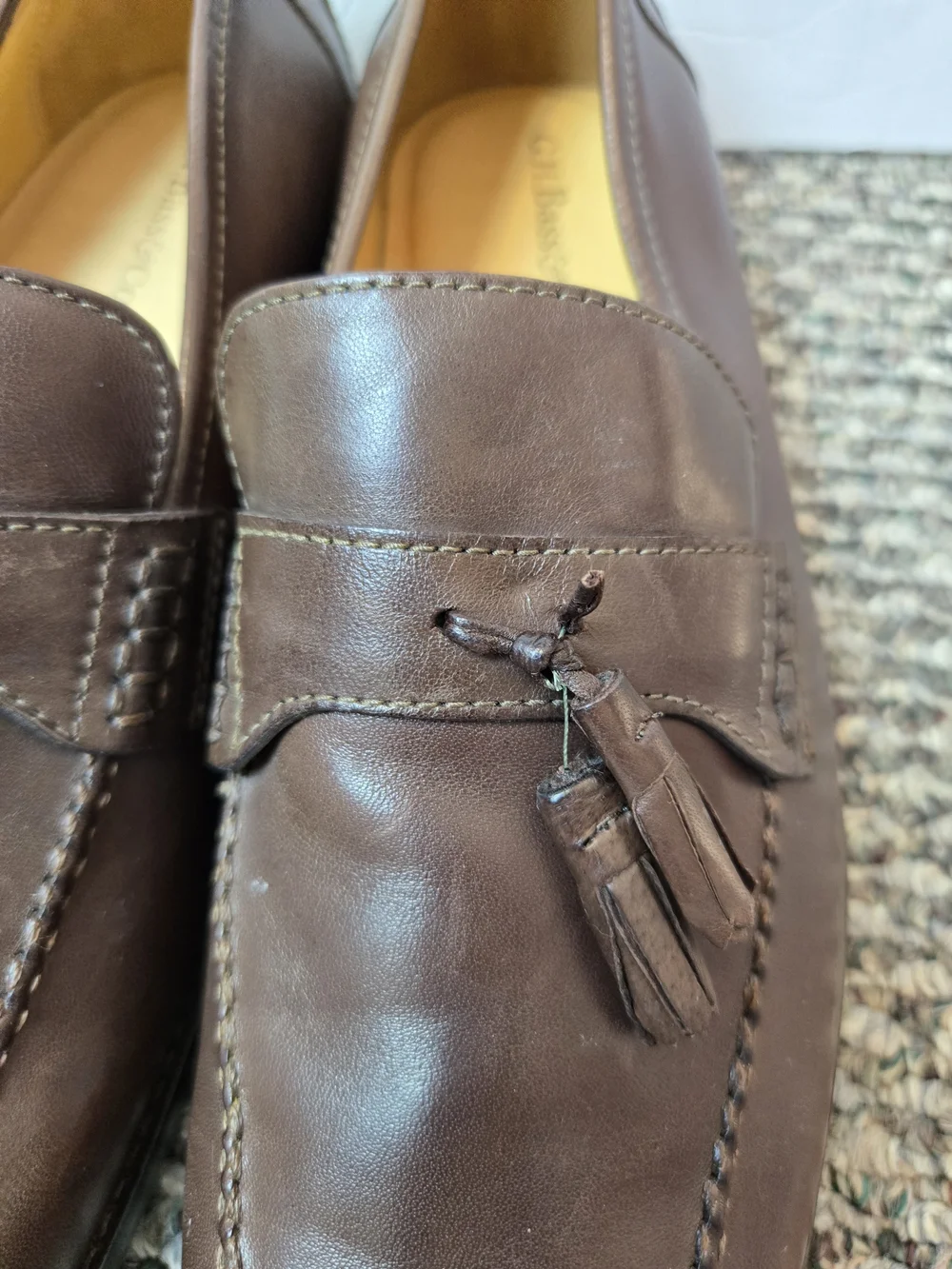 G.H. Bass & Co. Men's Brown Leather Tassel Dress Shoes Size 10.5